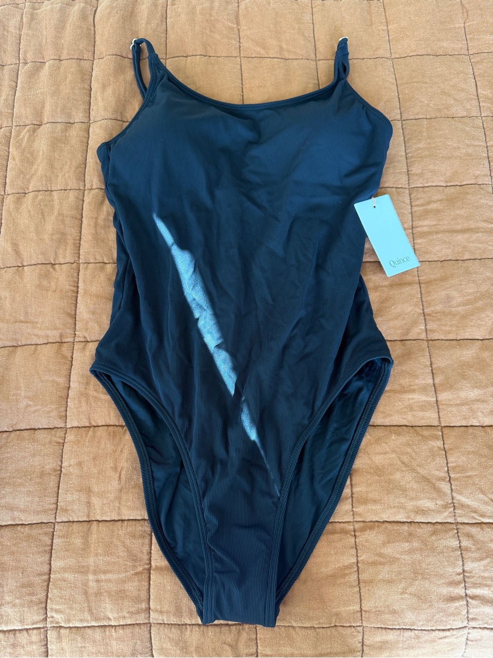 Quince Italian Cami Ribbed One-Piece Swimsuit